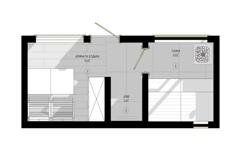 Модульные бани 11,4 м²