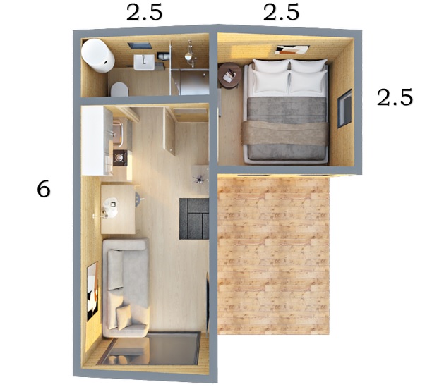 Модульный дом "Сканди M"