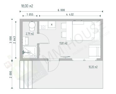 Минимализм 18 м2 дом-студия