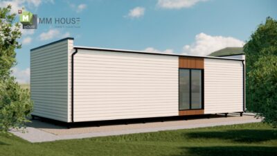 Минимализм 61 м2 с 2 спальнями и гардеробной