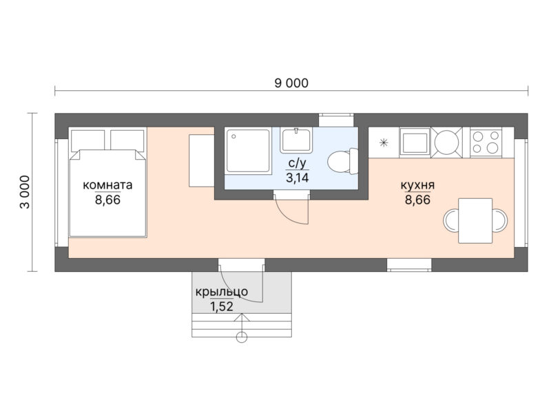 Модульный дом С-27