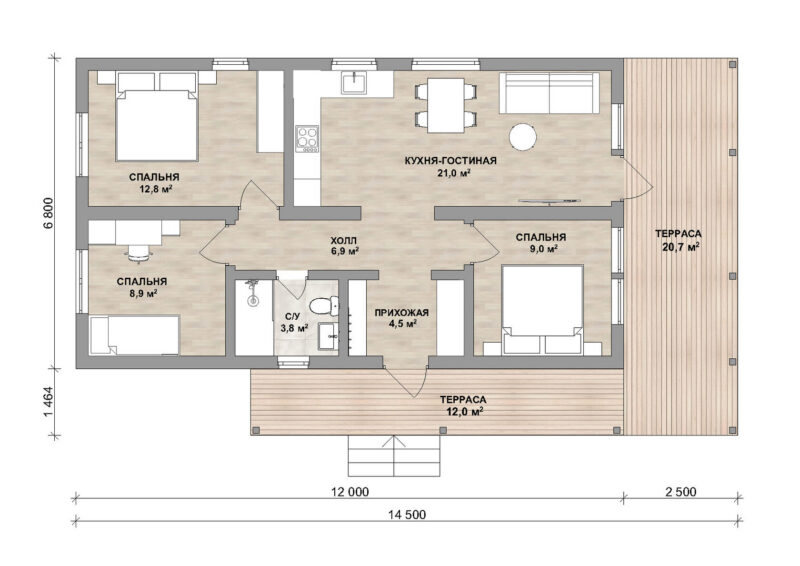 Модульный дом Сканди 100